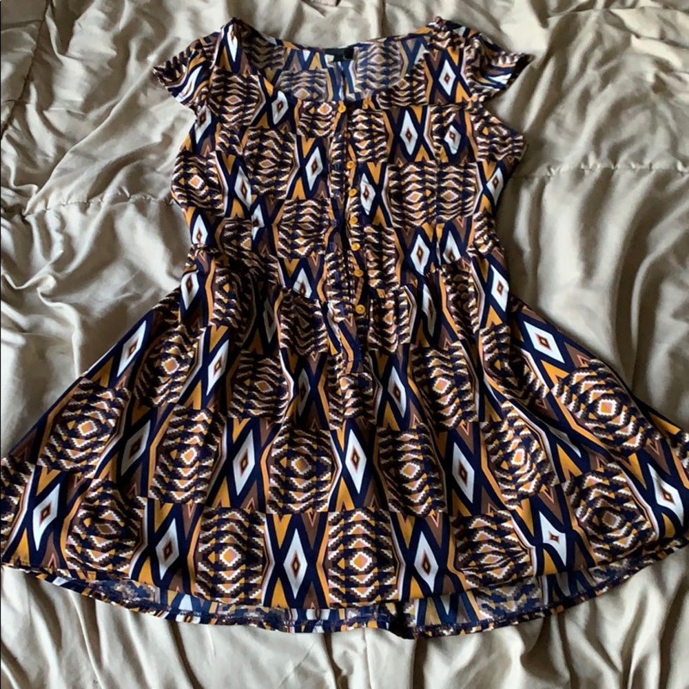 Aztec print dress